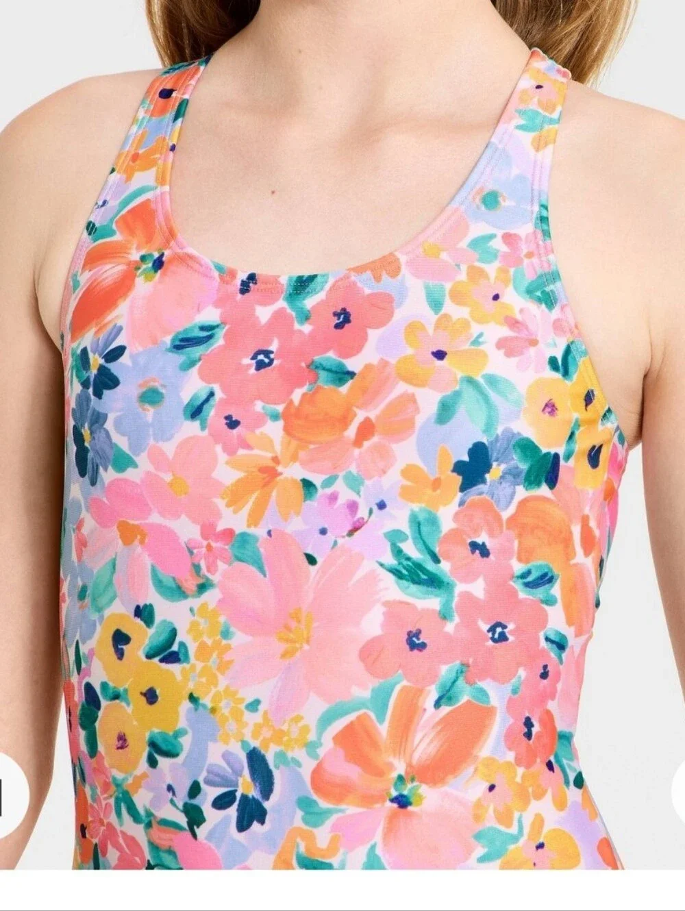 NWT Cat & Jack Sunny Fields One Piece Bathing Suit- S Or 6/7